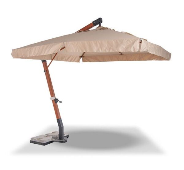 Зонт садовый "Ливорно" 3х4м на боковой деревянной опоре