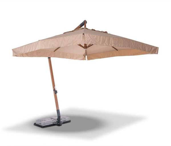Зонт уличный "Корсика" 3х4м на боковой алюминиевой опоре цвет под дерево