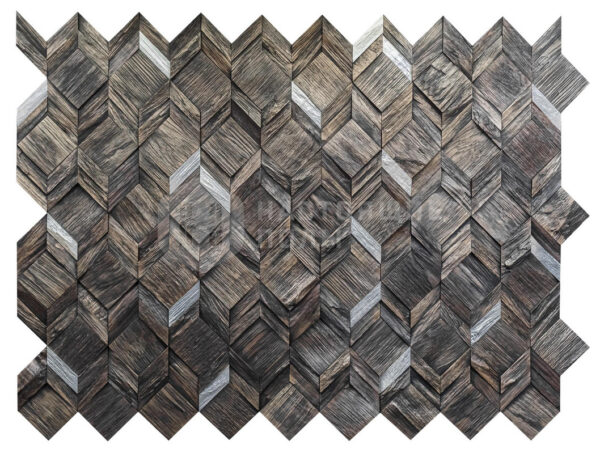 Стеновая панель Tarsi Коллекция 3 Вира дуб тонировка эбен c серебряными вставками