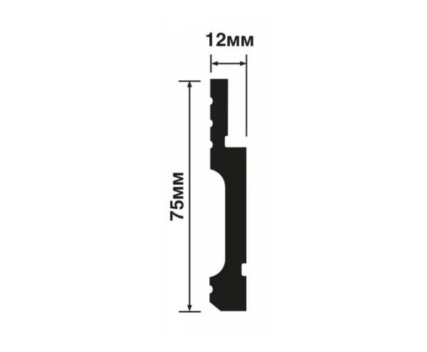 Плинтус HIWOOD B75V1L