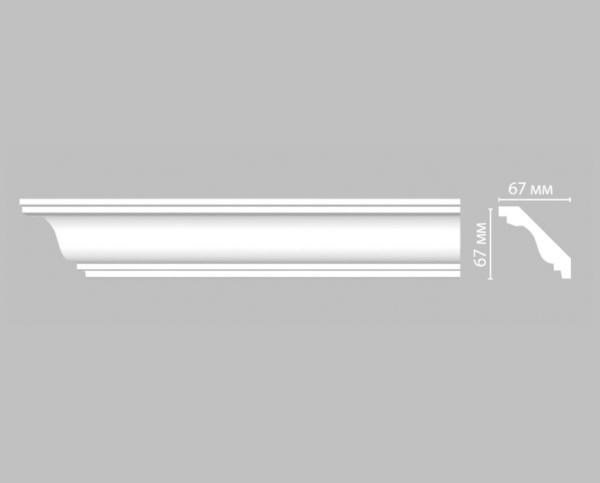 Плинтус потолочный гладкий DECOMASTER DS-336AF