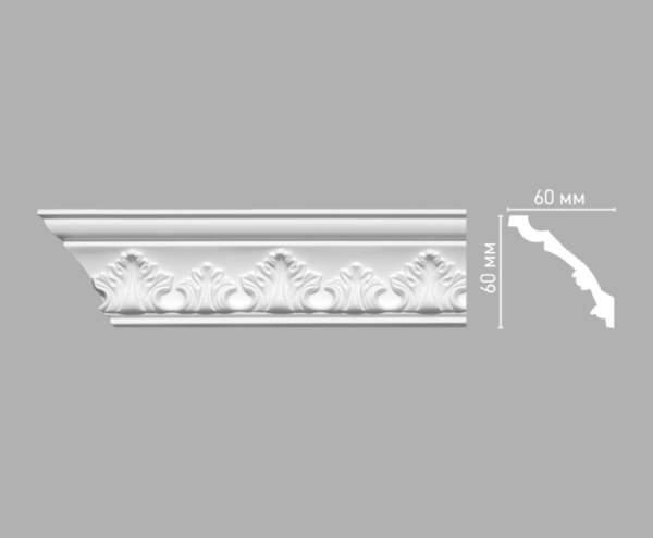 Плинтус потолочный с рисунком DECOMASTER 95015