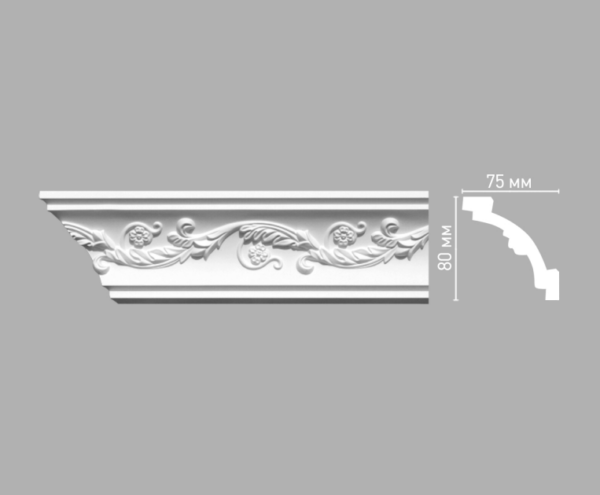 Плинтус потолочный с рисунком DECOMASTER 95020