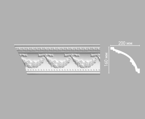 Плинтус потолочный с рисунком DECOMASTER 95026