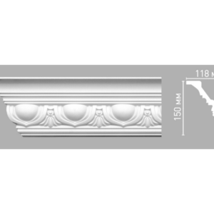 Плинтус потолочный с рисунком DECOMASTER 95090