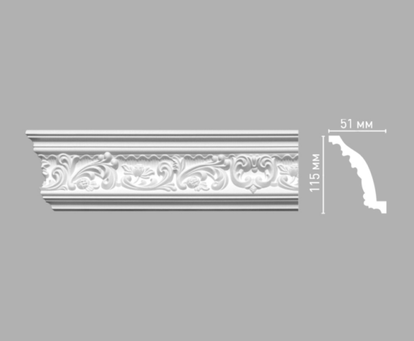 Плинтус потолочный с рисунком DECOMASTER 95104