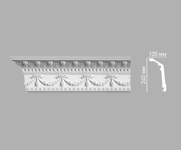 Плинтус потолочный с рисунком DECOMASTER 95142