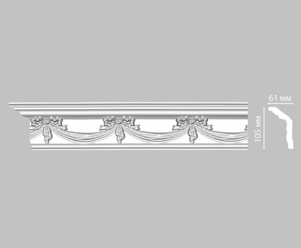 Плинтус потолочный с рисунком DECOMASTER 95603