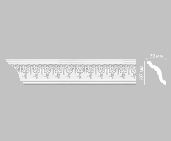 Плинтус потолочный с рисунком DECOMASTER 95696