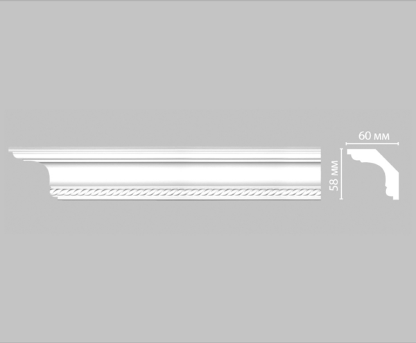 Плинтус потолочный с рисунком DECOMASTER DT-128