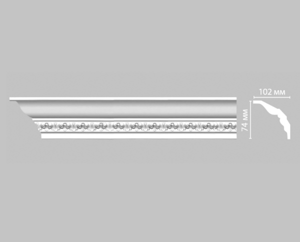 Плинтус потолочный с рисунком DECOMASTER DT-3