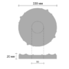 Розетка потолочная DECOMASTER 80214/10