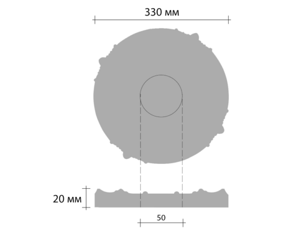 Розетка потолочная DECOMASTER 80214/10